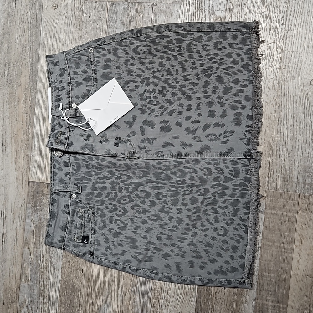 Grey Leopard Skirt